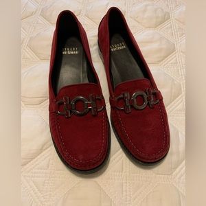 COPY - Stuart Weitzman red ruby, embellished suede shoes.😊